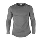 Plain Cotton Breathable Long Sleeve Gym Clothing