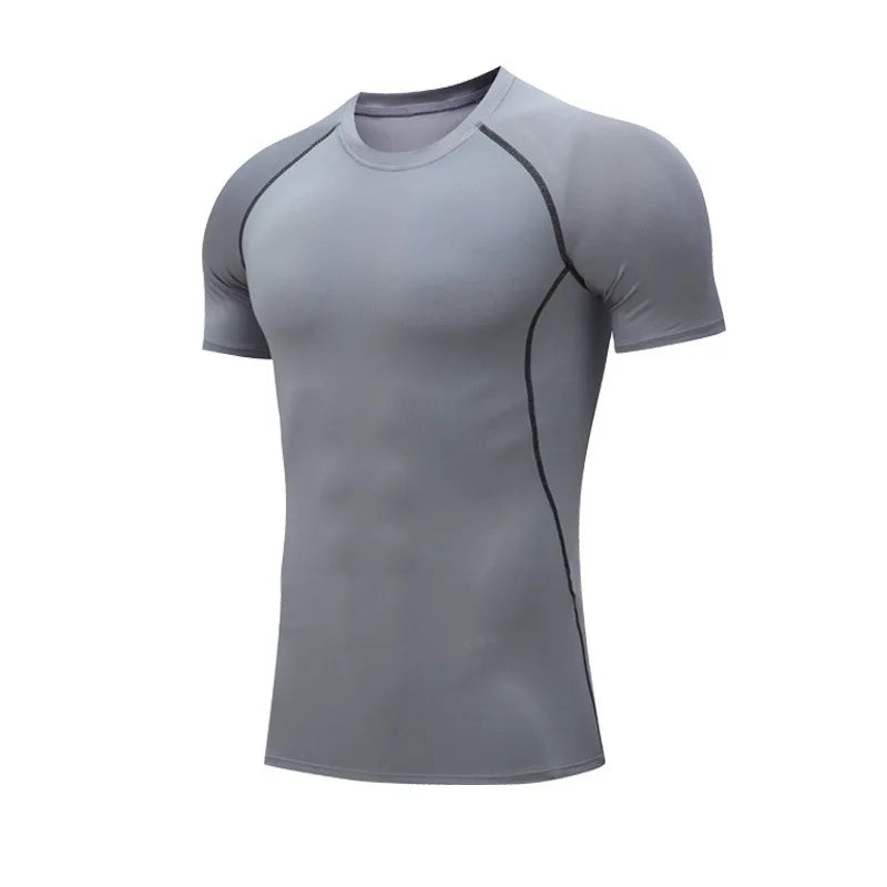 Unisex Short Sleeve Compression T-Shirt Quick Dry