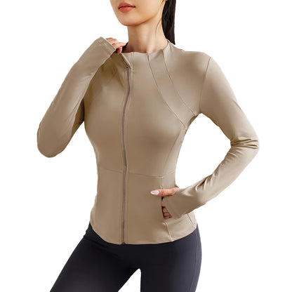 Women's Sports Athletic Yoga Jacket Lightweight Zipper