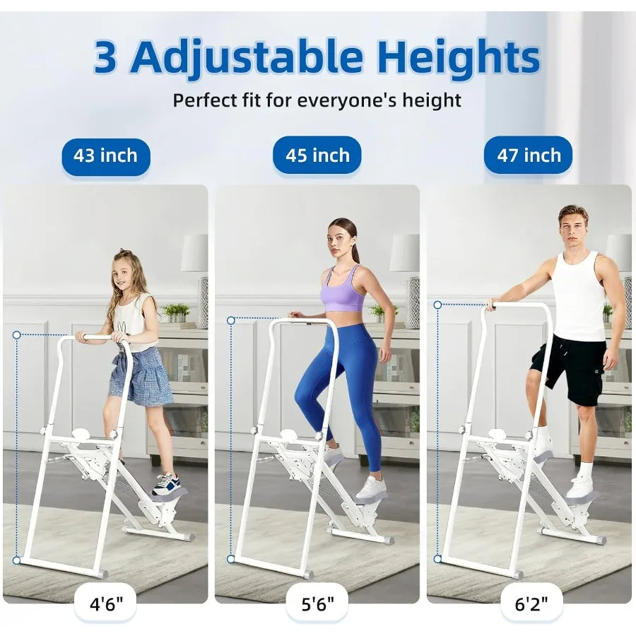 Compact Folding Stair Stepper with Adjustable Resistance