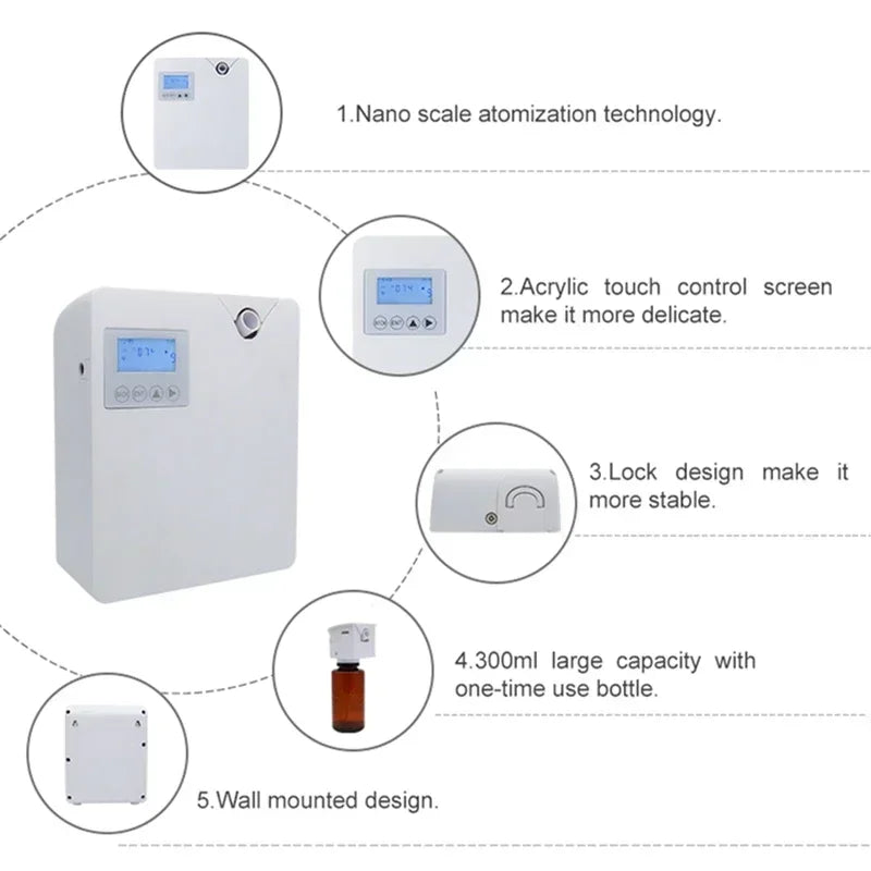 WIFI Bluetooth Essential Oil Diffuser Timer Function