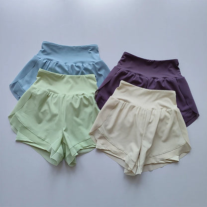 Summer Women's Sports Shorts Mesh 2 In 1