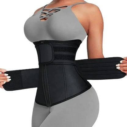 Adjustable Waist Trainer for Women, Double Belts