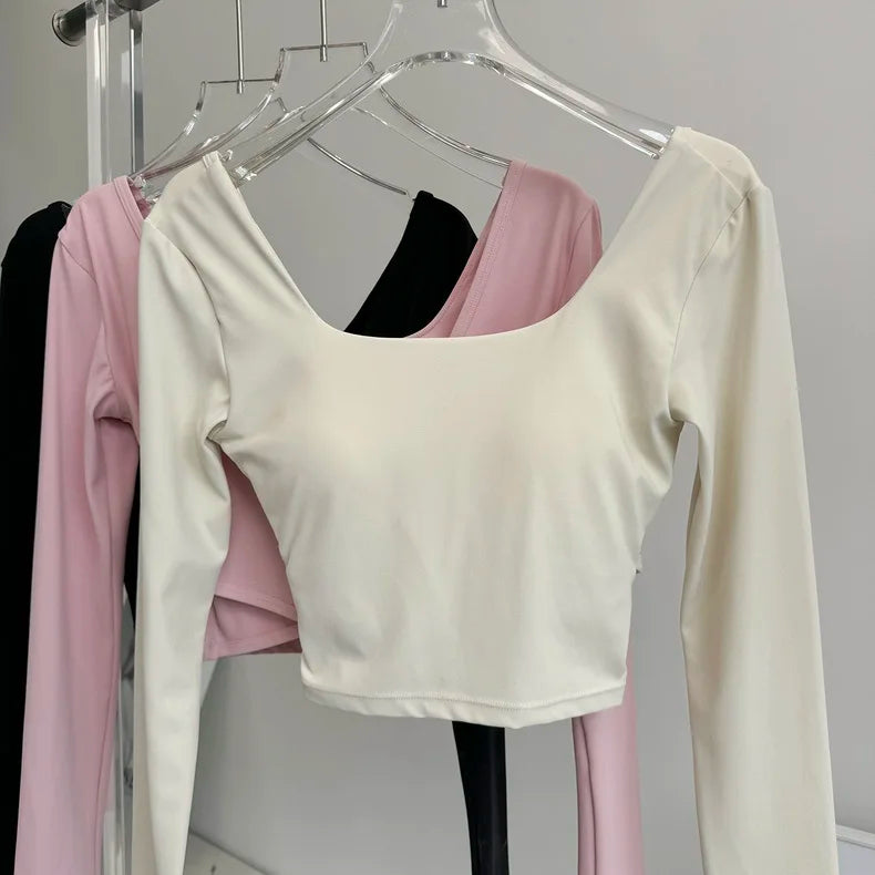Fixed Chest Pads Crossed Back Yoga Clothes
