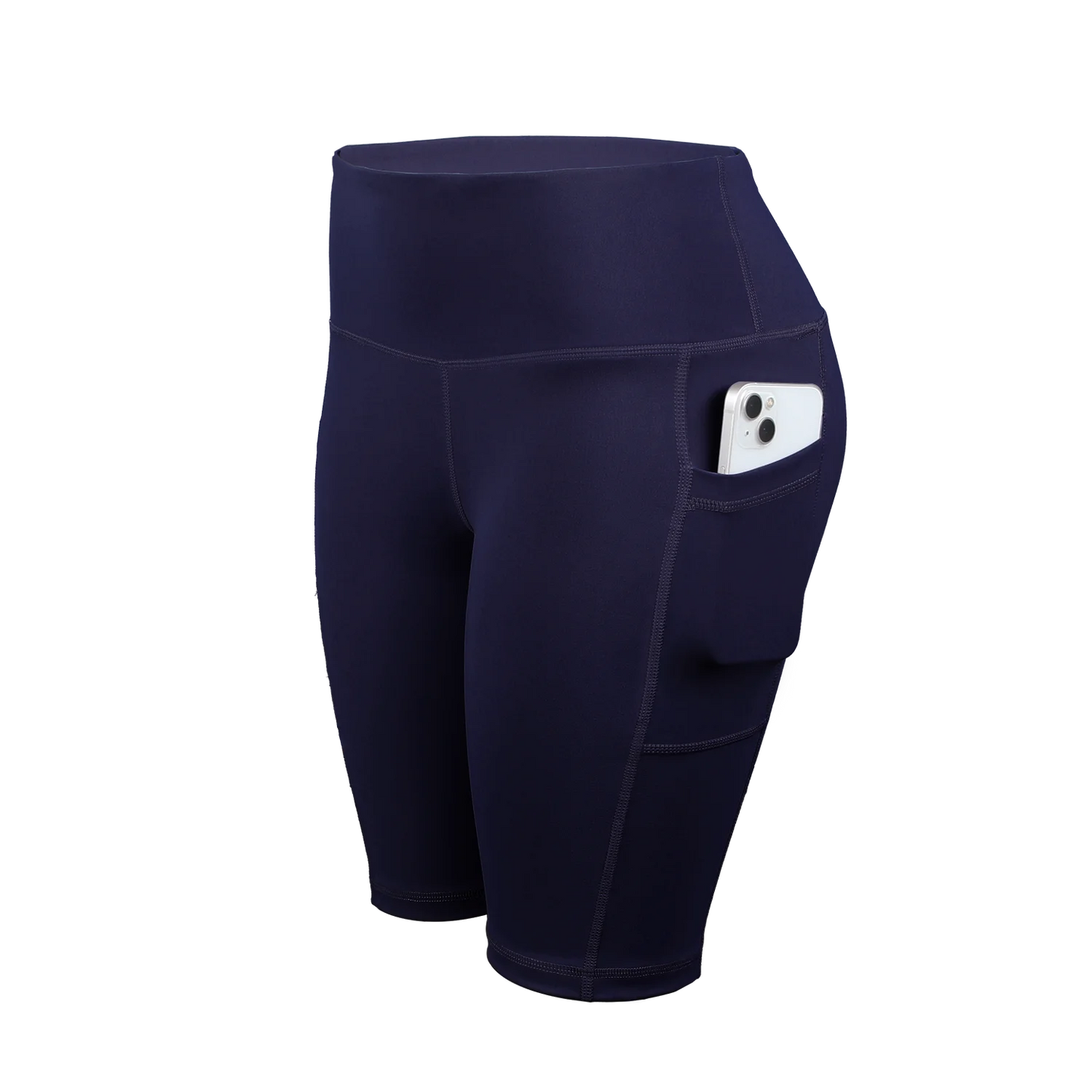 Women Solid Yoga Shorts with 3 Pockets