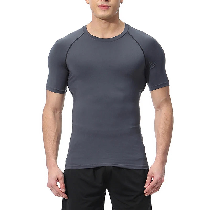 Unisex Short Sleeve Compression T-Shirt Quick Dry
