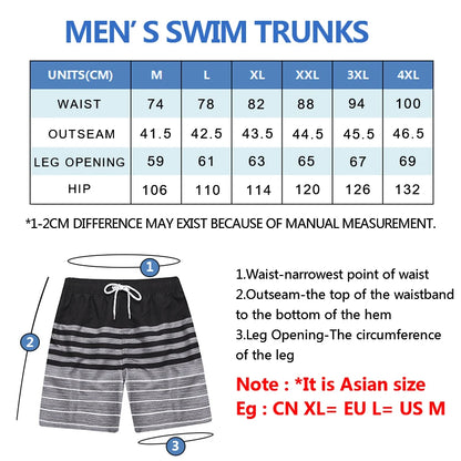 Quick Dry Summer Mens Swimwear Beach Shorts
