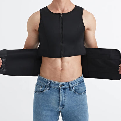 Men's Exercise Slimming Compression Fitness Training Vest
