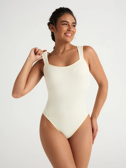 Sleeveless Knit Seamless Bodysuit Fitness Yoga Training