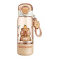 Cartoon Capybara Leakproof Drinks Bottle with Straw