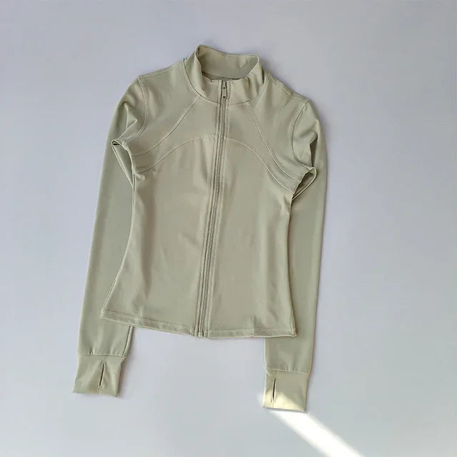 Zippered Sports Jacket for Women Yoga Suits