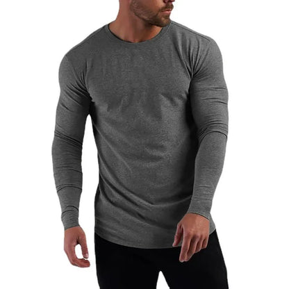 Plain Cotton Breathable Long Sleeve Gym Clothing