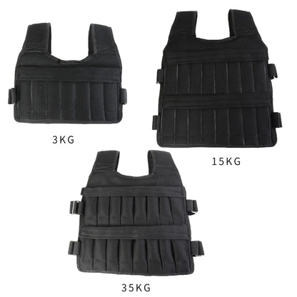 3/15/35kg Weighted Jacket Adjustable Workout Weight Jacket