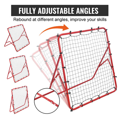 Portable Sport's Rebound Net With Adjustable Angles