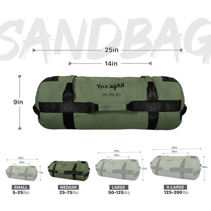 Adjustable sand bags for weight training workouts