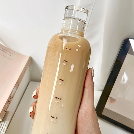 16.91oz Time-Indicated Transparent Summer Water Bottle