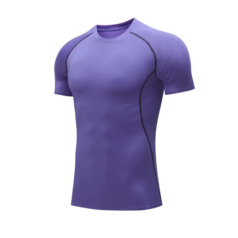 Unisex Short Sleeve Compression T-Shirt Quick Dry