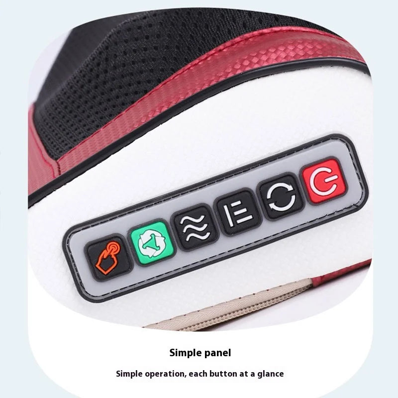 Shiatsu back and neck massager with heat