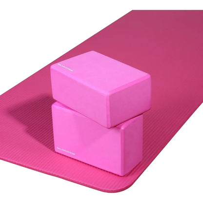 High Density Yoga Blocks, 9"x6"x4" Each, Pair