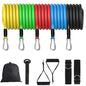 11 pciece Latex resistance Pull bands rope
