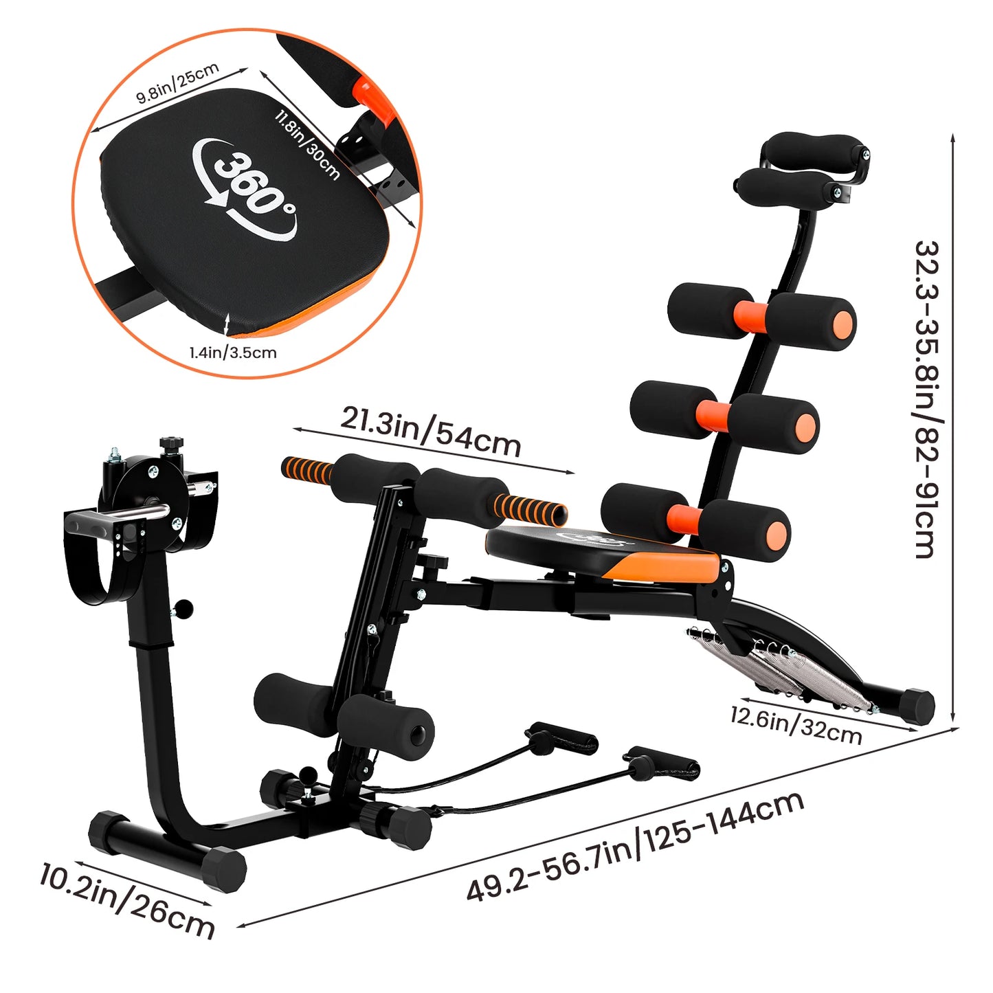 Six-In-One Multifunctional Ad Abdominal Machine