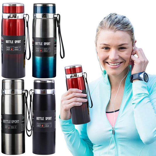 1000ml Insulated Thermal Water Bottle with Handle