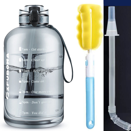 3 Liter Water Bottles with Times to Drink