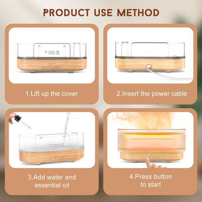 Flame Aromatic Aroma Diffuser USB Air Humidifier