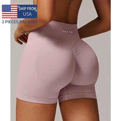 Women's Pro Solid Seamless Shorts Fitness Outfits