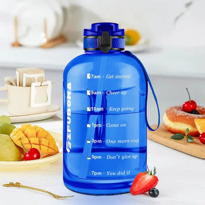 3 Liter Water Bottles with Times to Drink