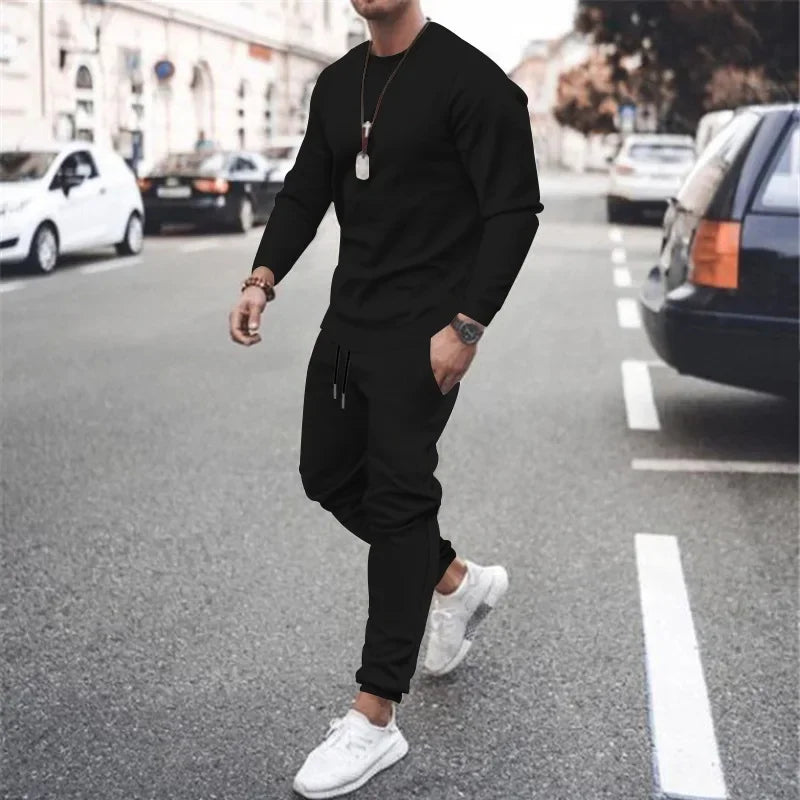 Men's Two Piece Set Running Sweatshirt+Sweatpants
