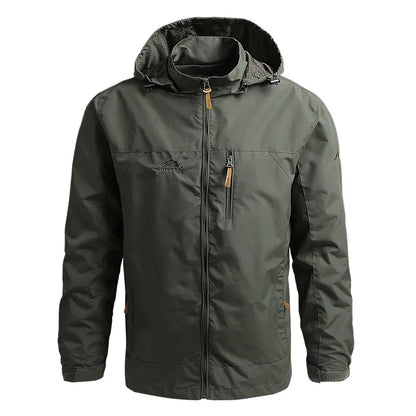 Outdoor Hooded Waterproof Tactical Windbreaker for Men