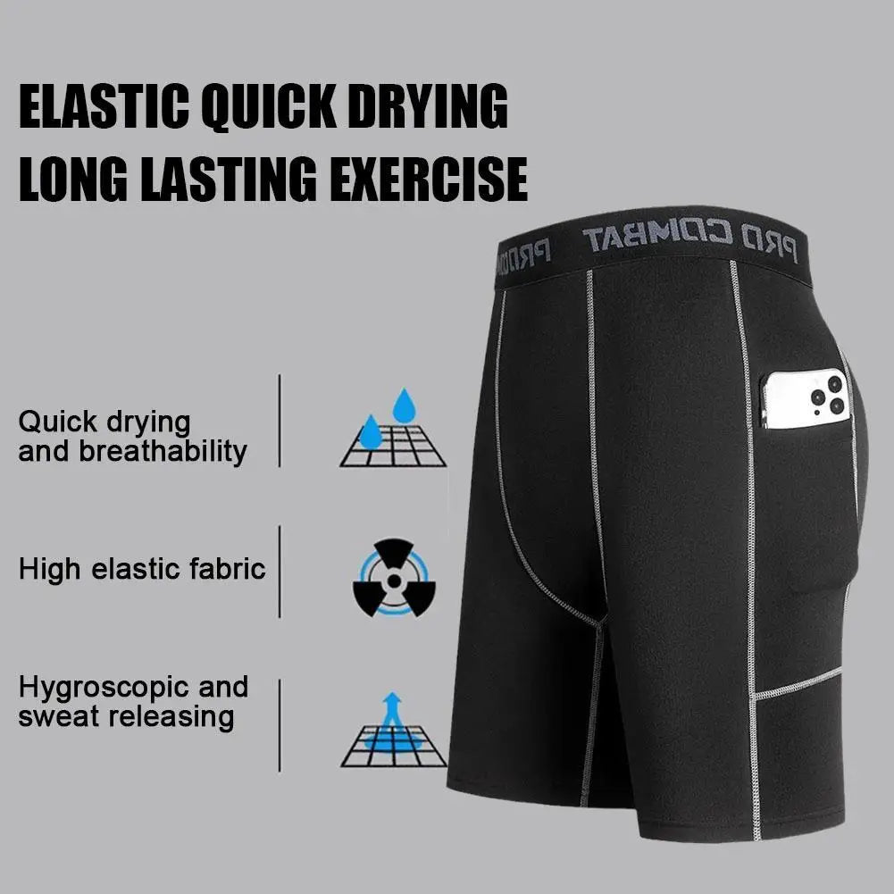 High Performance Elastic Men's Compression Short Pants