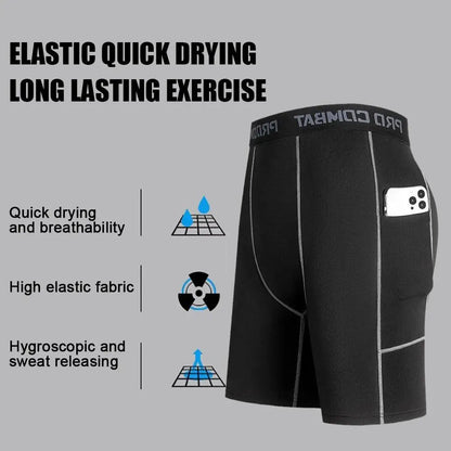 High Performance Elastic Men's Compression Short Pants