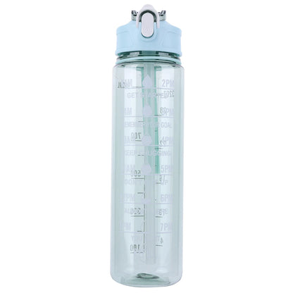 800ml Travel  Water Bottle Leakproof Motivational Drinking
