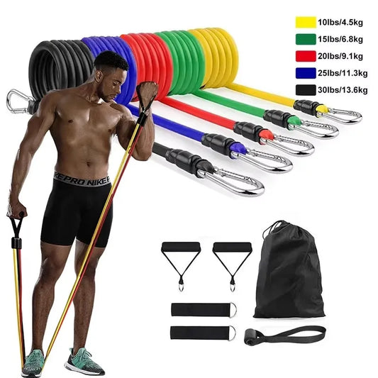 11 Pieces/Set Crossfit Latex Resistance Band
