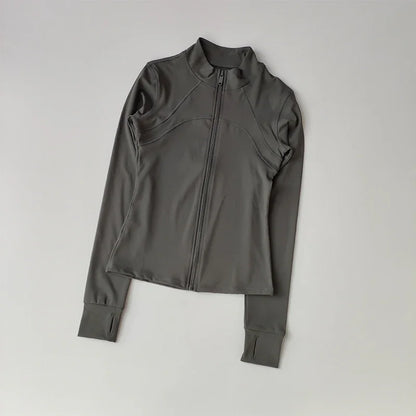 Zippered Sports Jacket for Women Yoga Suits
