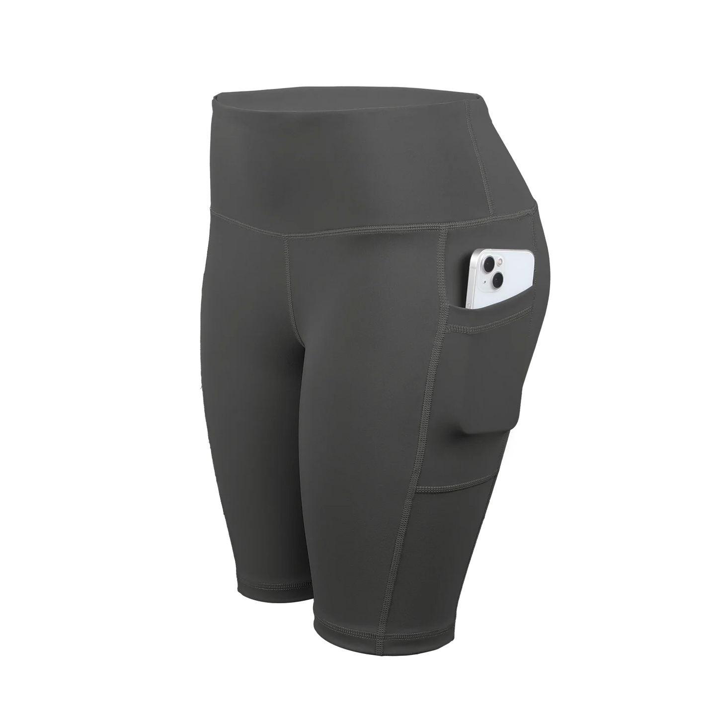 Women Solid Yoga Shorts with 3 Pockets