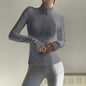 Women Zip Fitness Clothes Long Sleeve Jacket