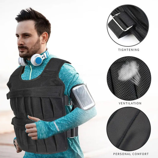3/15/35kg Weighted Jacket Adjustable Workout Weight Jacket
