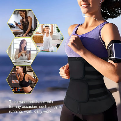 Adjustable Waist Trainer for Women, Double Belts