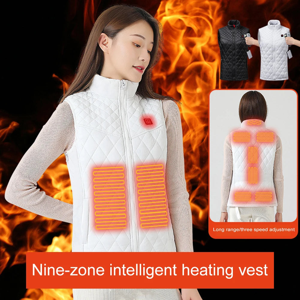 Women's Electric Heating Vest Rechargable Electric Jacket