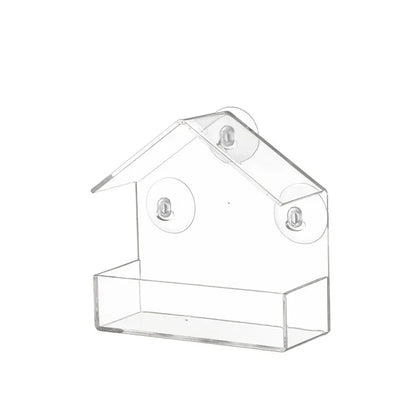 House Transparent Window Wild Bird Feeder Outdoor
