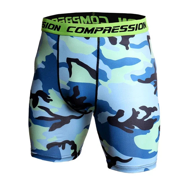 Compression Shorts 3D Print Camouflage Men's Tights
