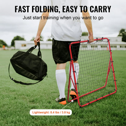 Portable Sport's Rebound Net With Adjustable Angles