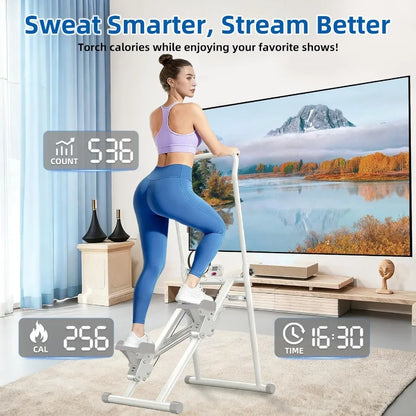 Compact Folding Stair Stepper with Adjustable Resistance