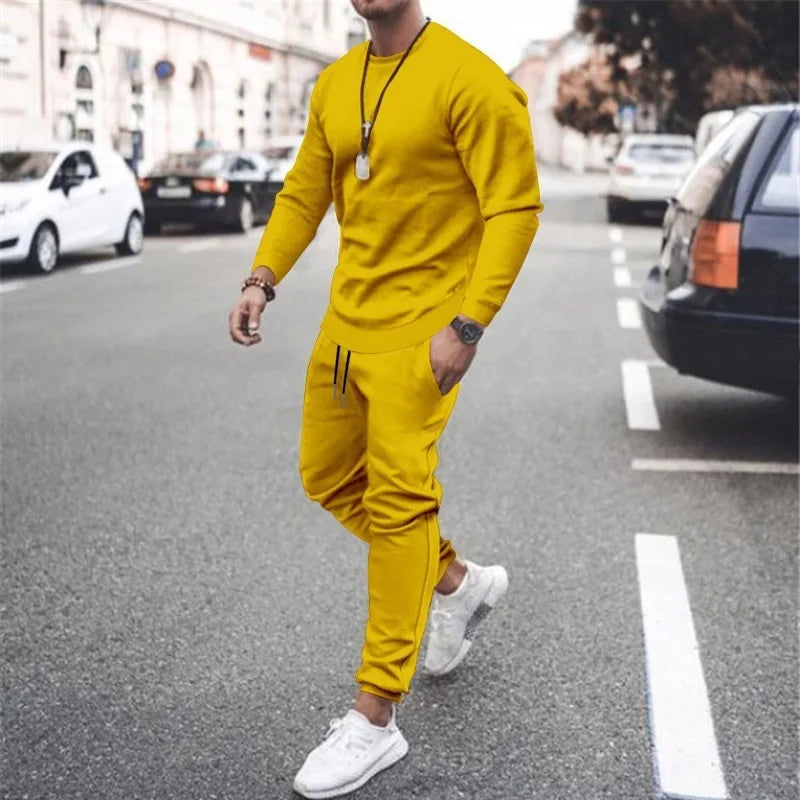 Men's Two Piece Set Running Sweatshirt+Sweatpants