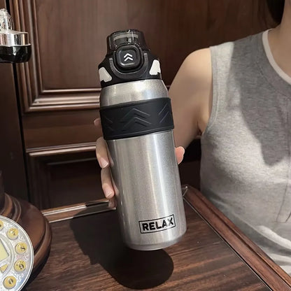 Stainless Steel Portable Vacuum Cup – Flip-Top