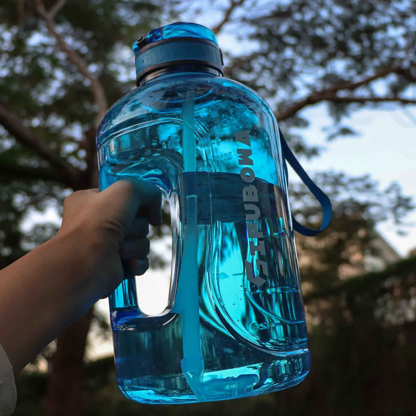 3 Liter Water Bottles with Times to Drink