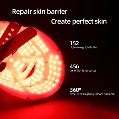 Wireless 7 Colors LED Face Neck Mask